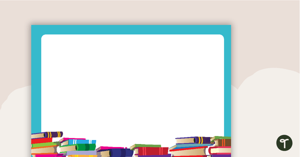 Go to Books - Landscape Page Border teaching resource