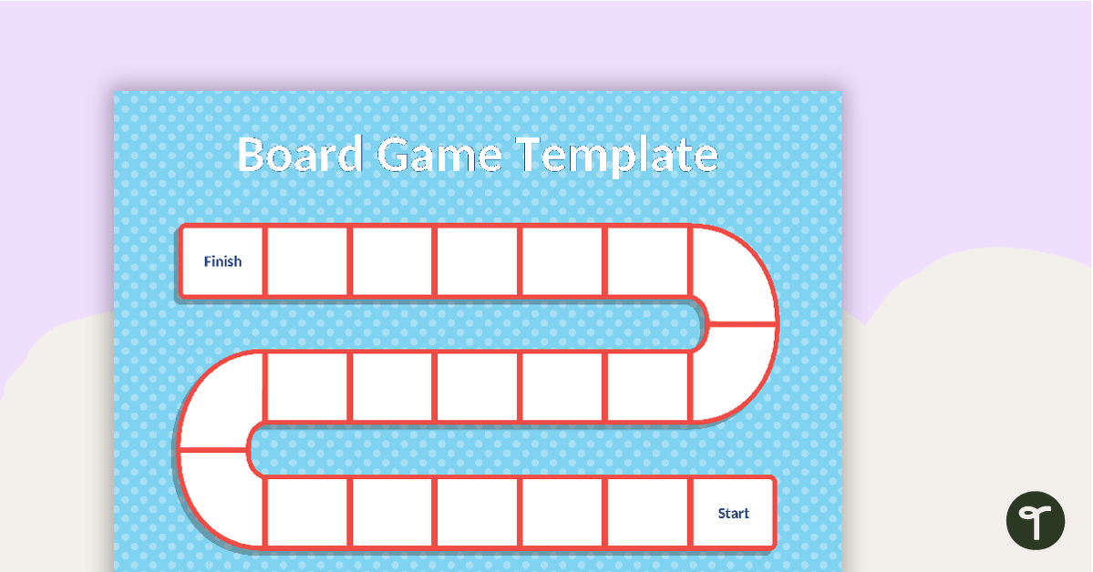 Blank Game Board - Blue - V2 teaching resource