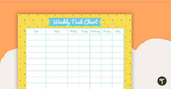 Go to Mathematics Pattern - Weekly Task Chart teaching resource