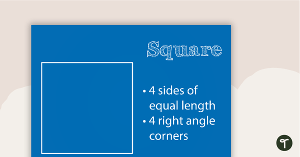 Preview image for Individual 2-D Shapes Blue Print – Posters - teaching resource