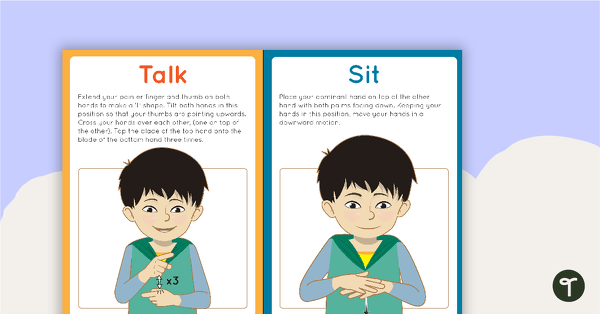 Auslan Commonly Used Verb Flashcards teaching resource