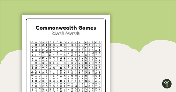 Commonwealth Games Word Search teaching resource