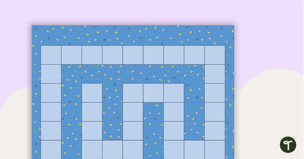 4 Blank Game Boards - Colourful Patterns teaching resource