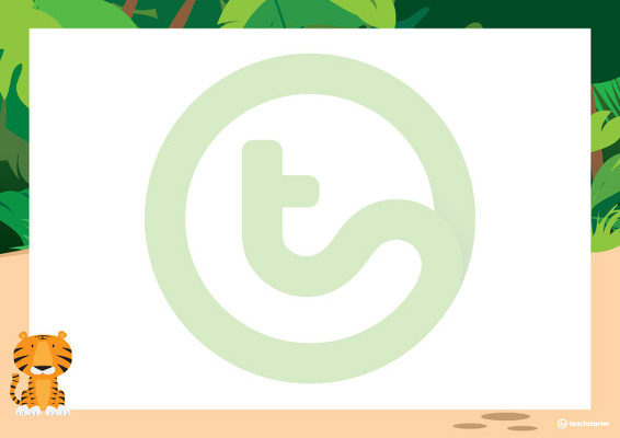 Terrific Tigers - Landscape Page Border teaching resource