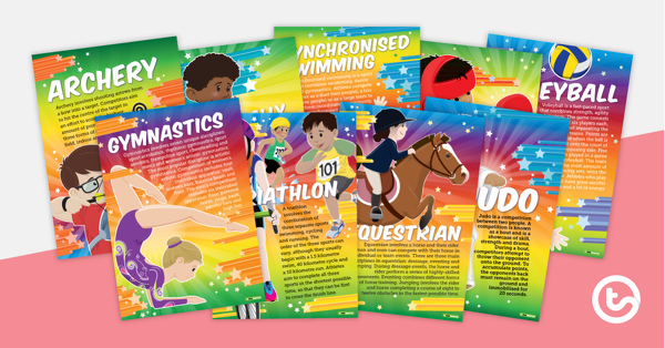 Preview image for 9 Olympic Games Sport Posters - teaching resource