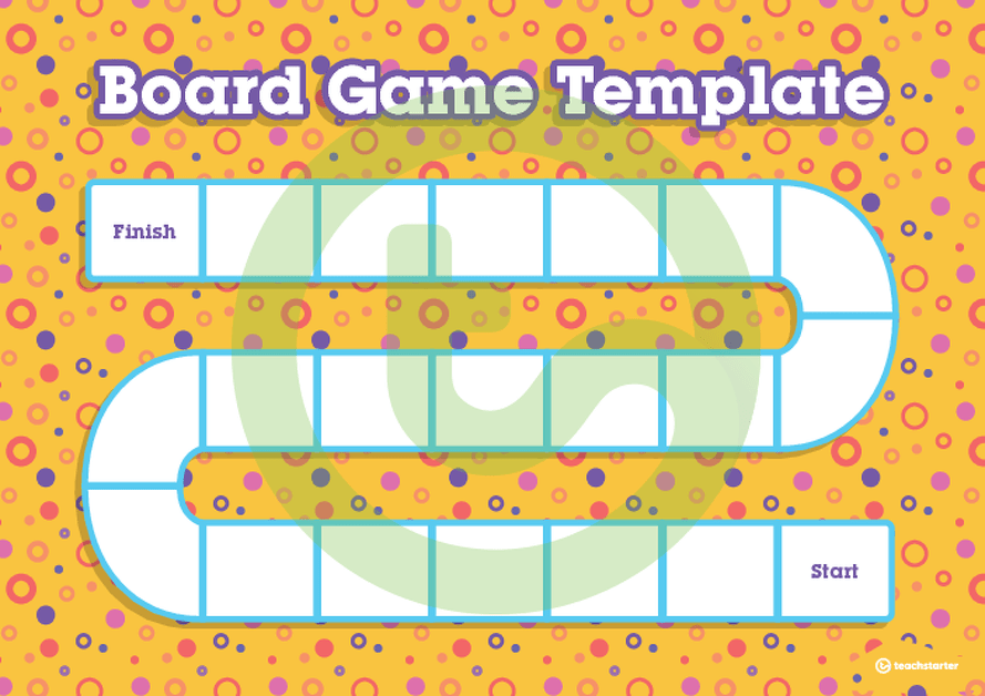 Blank Game Board - Yellow - V2 teaching resource