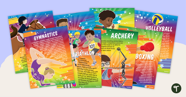 Preview image for Sports in the Olympic Games Poster Pack - teaching resource