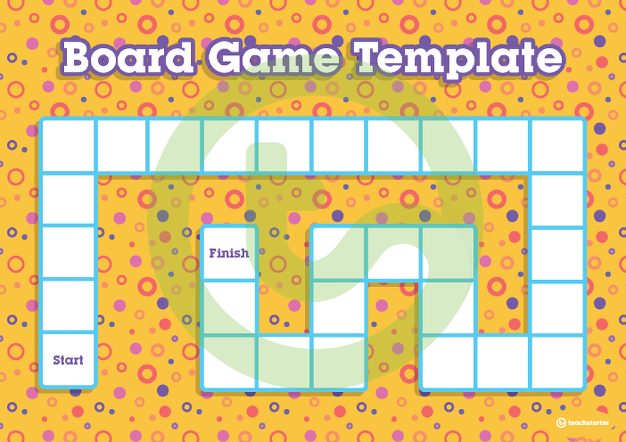 Blank Game Board - Yellow - V3 teaching resource