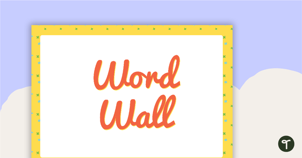 Go to Mathematics Pattern - Word Wall Template teaching resource