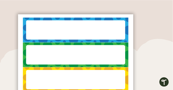 Grouping Tray Labels - Colors teaching resource