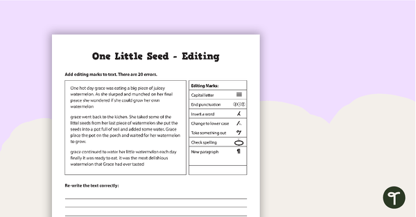 18 Editing Worksheets - Spelling, Grammar, and Punctuation teaching resource
