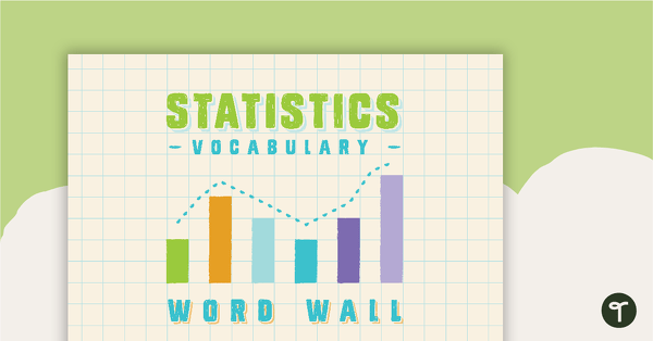 Statistics Word Wall Vocabulary teaching resource