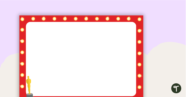 Hollywood - Landscape Page Border teaching resource