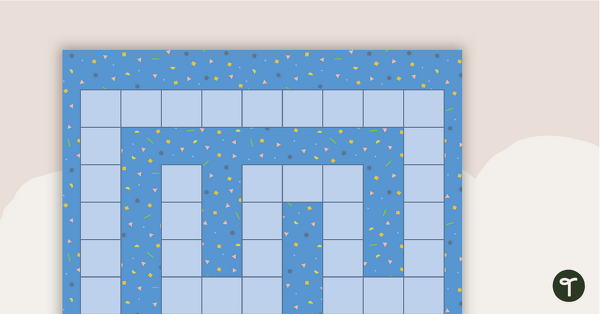 Preview image for 4 Blank Game Boards - Colorful Patterns - teaching resource