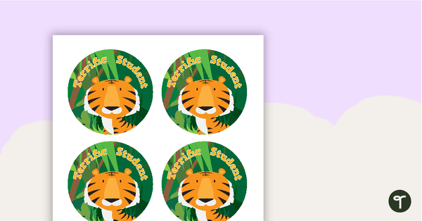 Terrific Tigers - Star Student Badges teaching resource