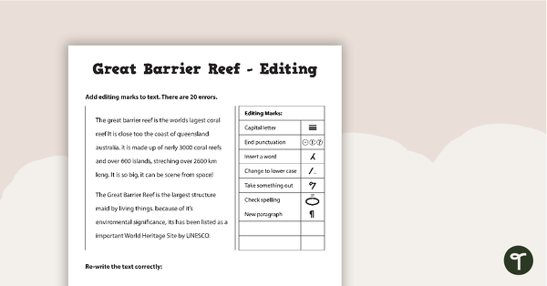 18 Editing Worksheets - Spelling, Grammar and Punctuation teaching resource