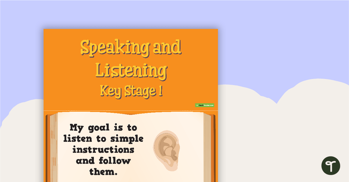 Goals - Speaking and Listening (Key Stage 1) teaching resource