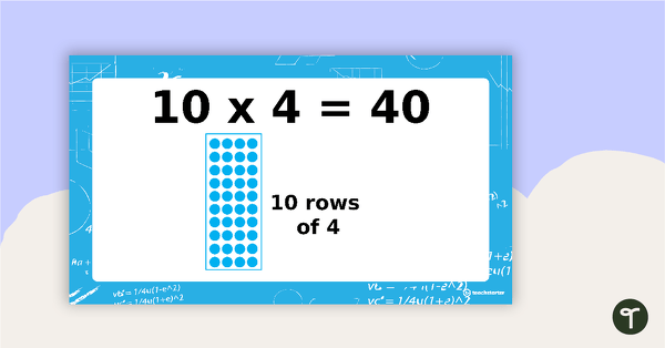 Multiplication Facts PowerPoint - Ten Times Tables teaching resource