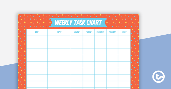 Go to Shapes Pattern - Weekly Task Chart teaching resource