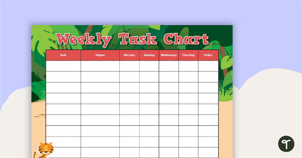 Terrific Tigers - Weekly Task Chart teaching resource