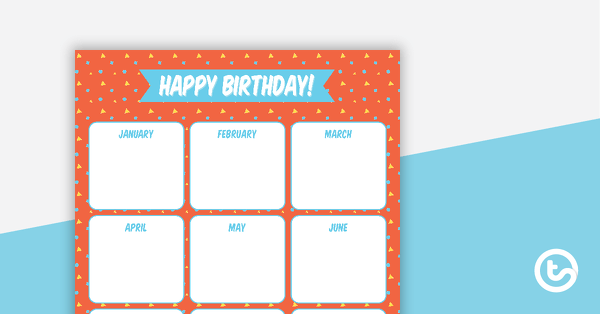 Go to Shapes Pattern - Birthday Chart teaching resource