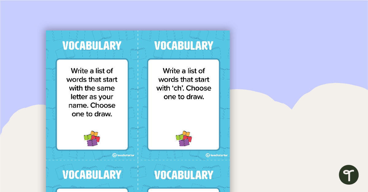Fast Finisher Vocabulary Task Cards - Lower Grades teaching resource