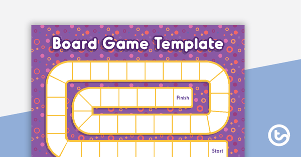 Preview image for Blank Game Board - Purple - V1 - teaching resource