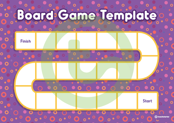 Blank Game Board - Purple - V2 teaching resource