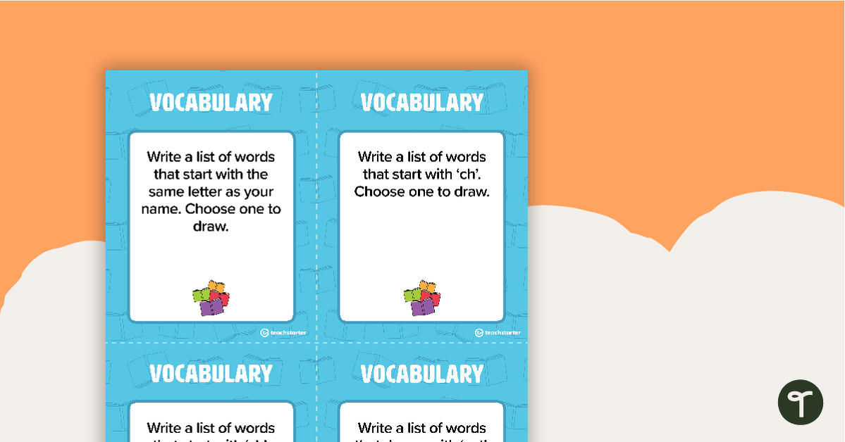 Fast Finisher Vocabulary Task Cards - Lower Grades teaching resource