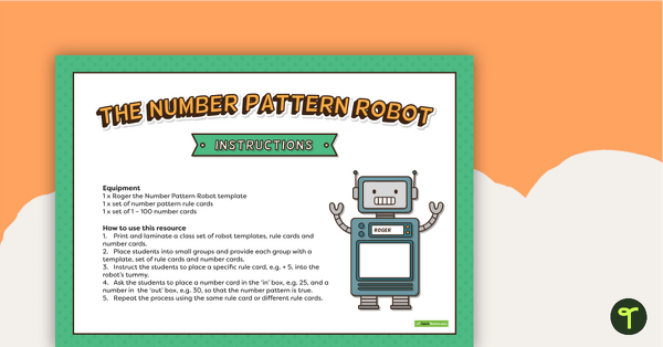 Preview image for The Number Pattern Robot - teaching resource