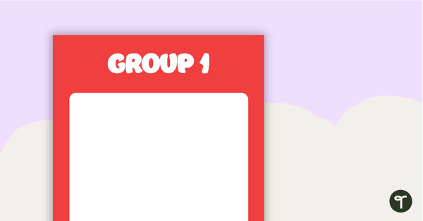 Plain Red - Grouping Posters teaching resource