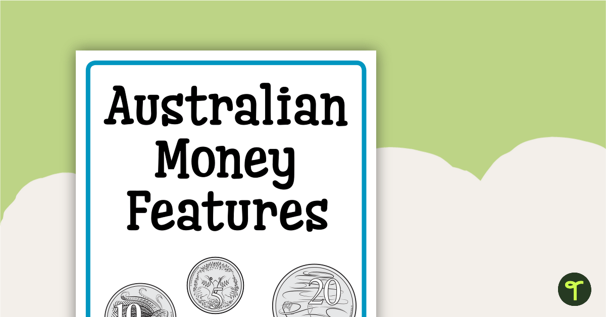 Individual Australian Coin Posters with Features teaching resource