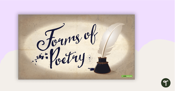 Preview image for Forms of Poetry PowerPoint - teaching resource
