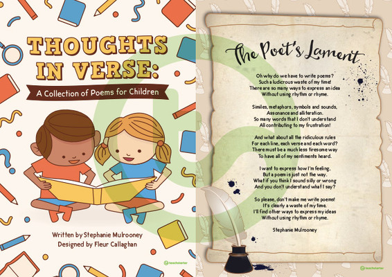 Thoughts in Verse: A Collection of Poems for Children teaching resource