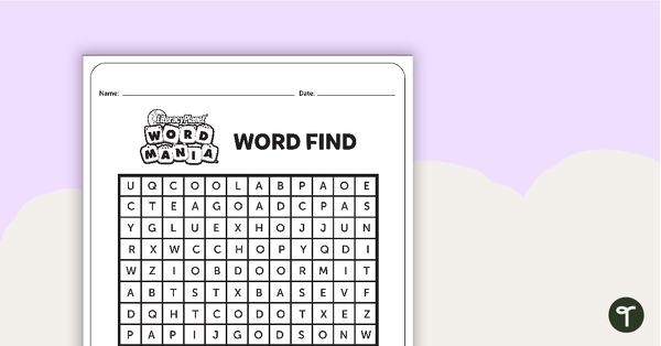 Go to Word Find Worksheets - Level 1 teaching resource