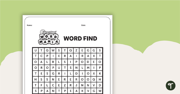 Go to Word Find Worksheets - Level 2 teaching resource