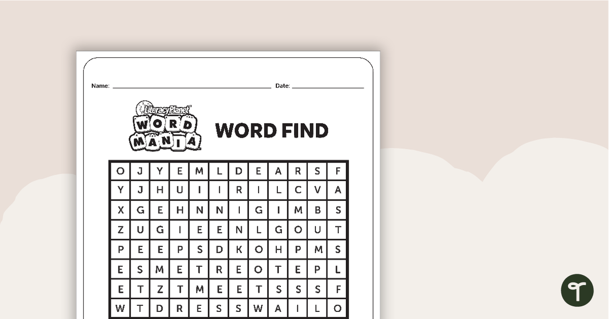 Word Find Worksheets - Level 3 teaching resource
