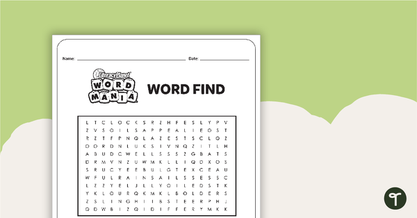 Word Find Worksheets - Level 4 teaching resource