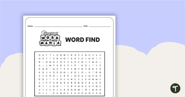 Go to Word Find Worksheets - Level 5 teaching resource