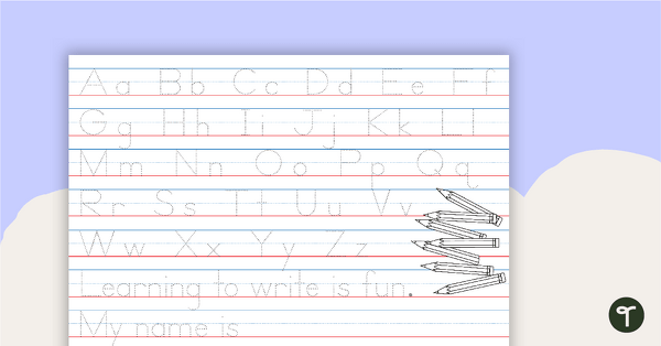 Go to Alphabet Handwriting Sheet teaching resource