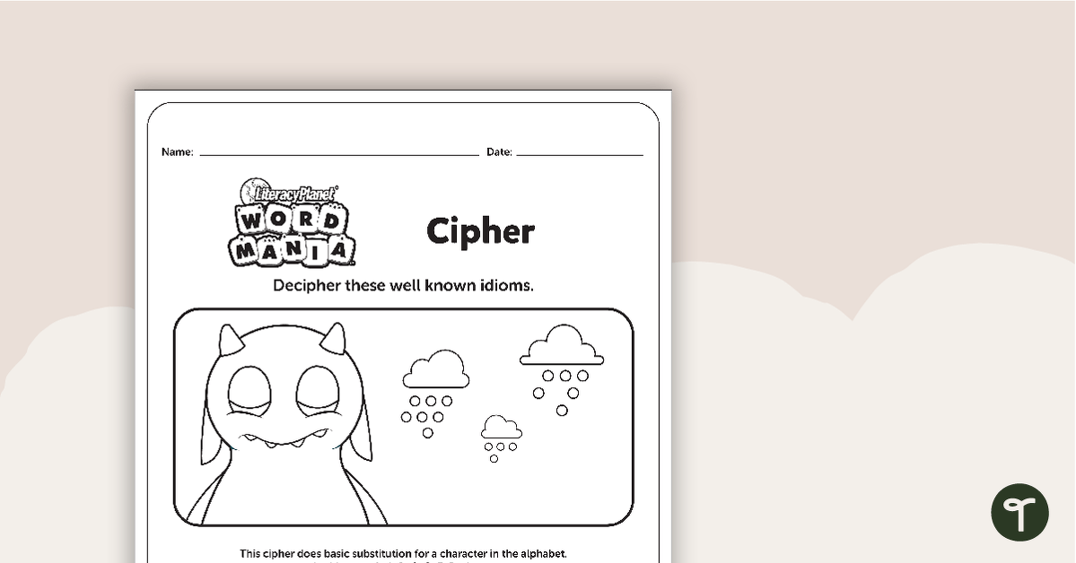 Cipher Worksheets - Levels 4, 5 and 6 teaching resource