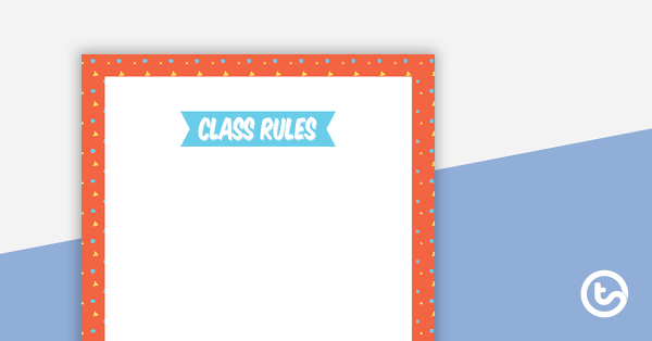 Go to Shapes Pattern - Class Rules teaching resource