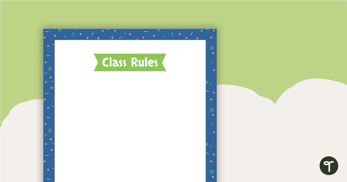 Squiggles Pattern - Class Rules teaching resource