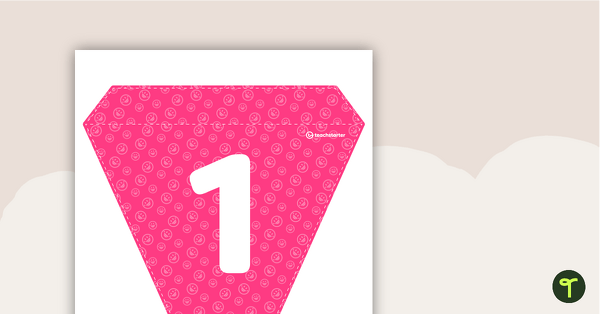 Pink Emoji - Letters and Numbers Bunting teaching resource