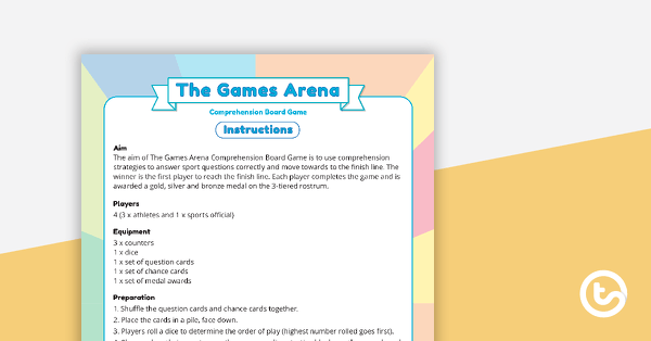 Go to The Games Arena – Comprehension Board Game teaching resource