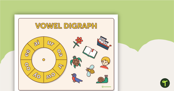 Preview image for Vowel and Consonant Digraph Spin Game - teaching resource