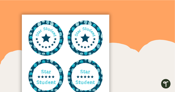 Go to Monster Pattern - Star Student Badges teaching resource