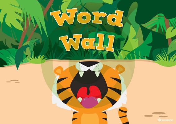 Terrific Tigers - Word Wall Template teaching resource