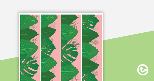 Go to Lush Leaves Pink - Border Trimmers teaching resource
