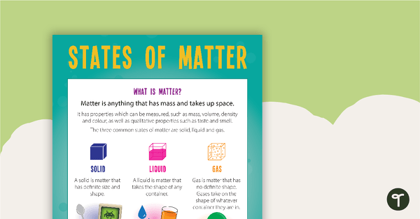 Go to States of Matter Poster teaching resource
